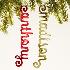 Personalized Acrylic Name Christmas Ornament  - 44700