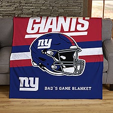 NFL New York Giants Helmet Personalized Blankets - 44708