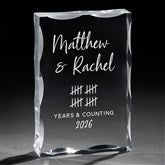 Anniversary Tally Engraved Acrylic Keepsake Gift - 44746