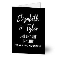 Anniversary Tally Personalized Greeting Card - 44760