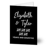 Anniversary Tally Personalized Greeting Card - 44760