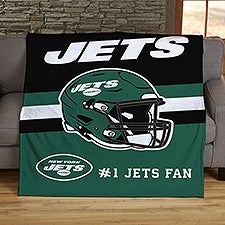 NFL New York Jets Helmet Personalized Blankets - 44778