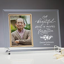 Beautiful Soul Engraved Glass Memorial Frame - 44790