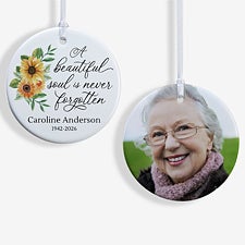 Beautiful Soul Personalized Memorial Photo Ornament - 44794