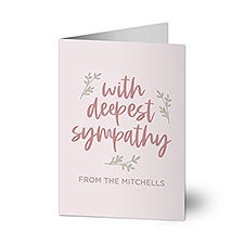 With Deepest Sympathy Personalized Sympathy Greeting Card - 44797