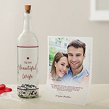 To My Wife Personalized Letter In A Bottle  - 44818
