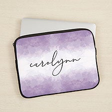 Pastel Watercolor Name Personalized Laptop Sleeve - 44836