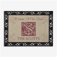 Personalized Door Mat - Family is Forever with Monogram - 4489