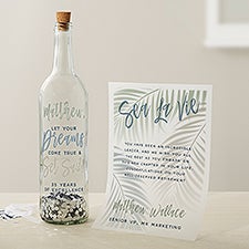 Set Sail Personalized Retirement Letter In A Bottle - 44935
