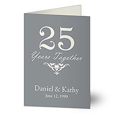 Years Together Anniversary Personalized Greeting Card - 44944