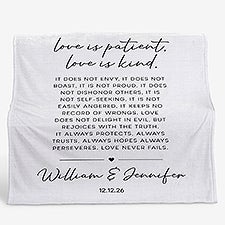 Love is Patient Personalized Blanket  - 44949