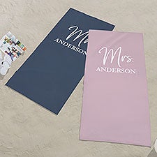 Classic Elegance Personalized Wedding Beach Towel - 44962