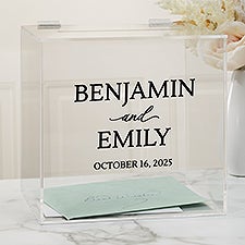 Ever After Elegance Personalized Acrylic Card Box - 44980