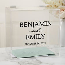 Ever After Elegance Personalized Acrylic Card Box - 44980