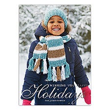 Traditional Holiday Foil Christmas Photocard - 45009D