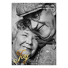 Joyful Springs Foil Christmas Photocard - 45010D