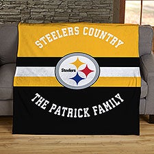 NFL Classic Pittsburgh Steelers Personalized Blankets - 45046