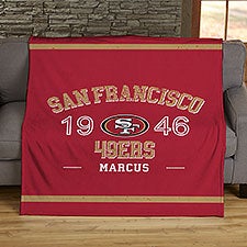 NFL Established San Francisco 49ers Personalized Blankets - 45173