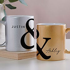 You & I Forever Personalized 11 oz. Glitter Coffee Mug  - 45209