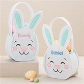 Hoppity Bunny Personalized Felt Easter Basket  - 45224