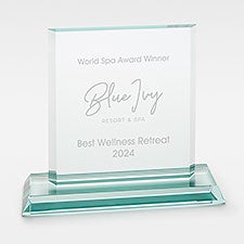 Personalized Logo Jade Glass Team Award- Large  - 45225