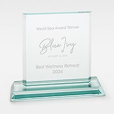 Personalized Logo Jade Glass Team Award- Large - 45225