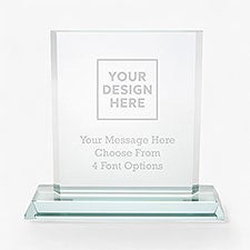 Personalized Logo Jade Glass Team Award- Large  - 45225