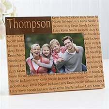 Personalized Family Name Wood Picture Frames - Engraved Free - 4523