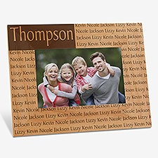 Personalized Family Name Wood Picture Frames - Engraved Free - 4523