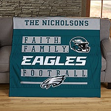 NFL Faith  Family Philadelphia Eagles Personalized Blankets - 45231