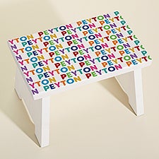 Vibrant Name Personalized Kids Step Stool - 45258