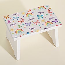 Watercolor Brights Personalized Kids Step Stool  - 45263