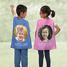 Watercolor Photo Personalized Kids Superhero Cape  - 45287