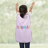 Girls Colorful Name Personalized Kids Cape  - 45292