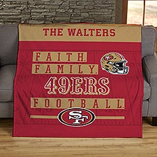 NFL Faith & Family San Francisco 49ers Personalized Blankets - 45321