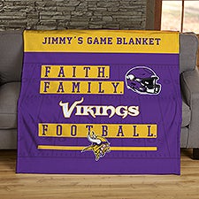 NFL Faith & Family Minnesota Vikings Personalized Blankets - 45334