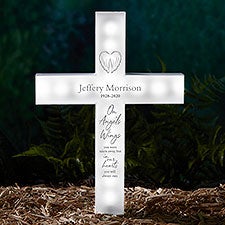 On Angels Wings Personalized Solar Outdoor Garden Stake - 45338