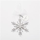 Engraved Jeweled Snowflake Ornament  - 45400