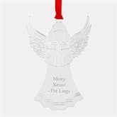 Engraved Silver Angel Metal Ornament    - 45410