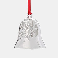 Engraved Silver Scroll Bell Ornament  - 45441
