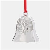 Engraved Silver Scroll Bell Ornament  - 45441