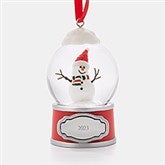 2023 Happy Snowman Snow Globe Engraved Ornament      - 45475
