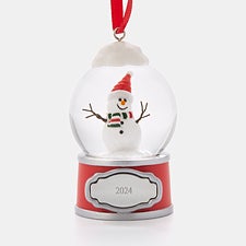 Happy Snowman Snow Globe Engraved Ornament      - 45475