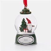 2023 Gnome with Gifts Snow Globe Engraved Ornament    - 45476