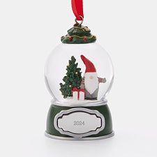 Gnome with Gifts Snow Globe Engraved Ornament    - 45476