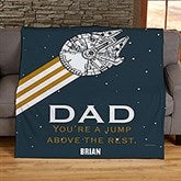 Star Wars Dad Personalized Millennium Falcon Fleece Blanket  - 45512D