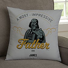 Darth Vader Personalized Star Wars Throw Pillow for Dad - 45514D