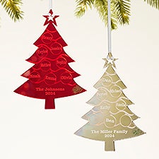 Family Tree Personalized Acrylic Ornament - 45515