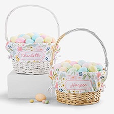 Easter Flowers Personalized Easter Basket - 45539