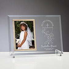 First Communion Icons Personalized Glass Frame  - 45566